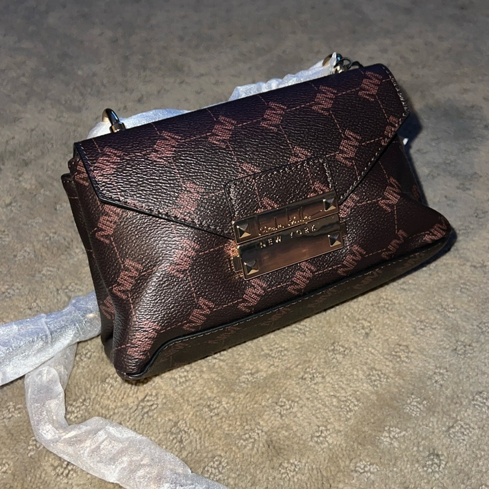 Nicole Miller Monogram Crossbody with Good Chain NWT (0055)